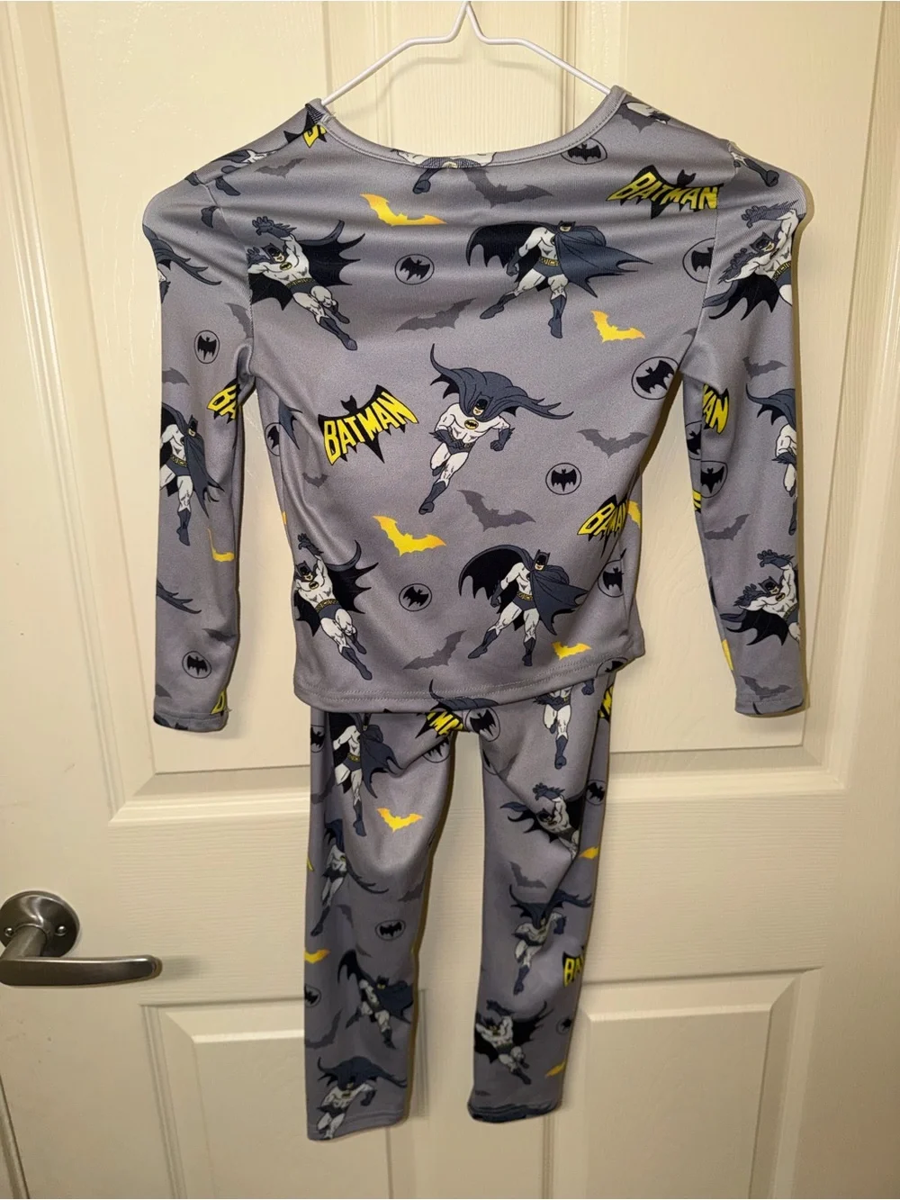 Batman Kids' Grey and Yellow Pajama Set